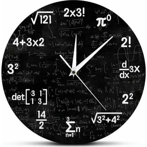 Horloge, Mathématiques Horloge Murale Mathématiques Horloge Graduation Cadeau Enfants Formule Mathématiques Symboles Horloge Décoration De La Chambre Décoration Murale Salon Horloge & Horlog