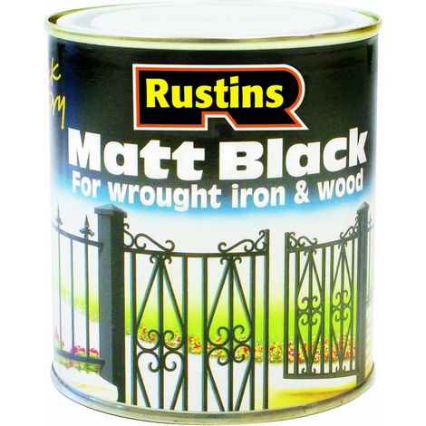Rustins BLAM1000 Matt Black Paint Quick Drying 1 Litre RUSBM1L (1/3)