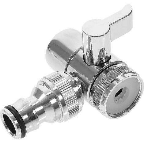 Adaptateur de robinet, vanne de dérivation, adaptateur de robinet d'évier vers tuyau d'arrosage, répartiteur de conduite d'eau (1/4)