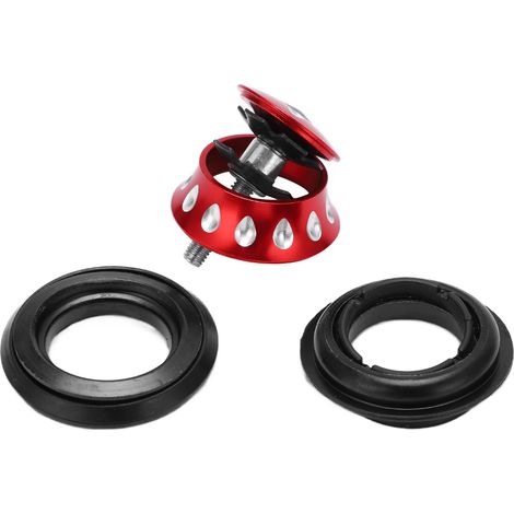 Jeu de douilles de direction colorées en métal pour VTT, forme goutte, roulement conique pour tube de direction rouge, compatible Dead Fly. (1/5)