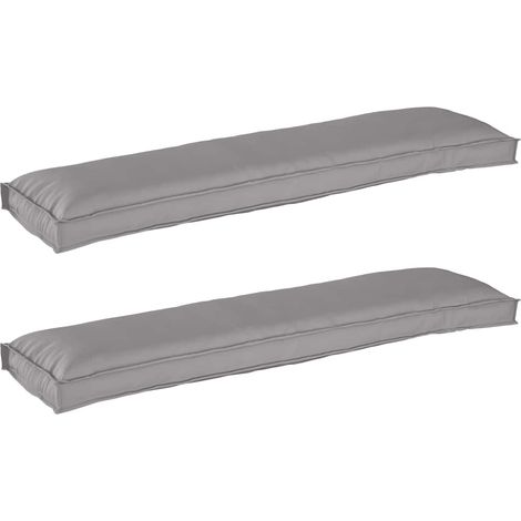 Pallet Kissen Set 2 pcs Grau 150 x 40 x 8 cm Oxford-Stoff vidaXL (1/5)