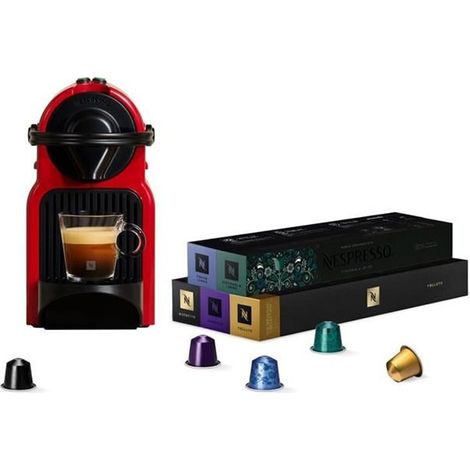 Cafetière Nespresso Krups YY5789 INISSIA rouge + 50 capsules (1/5)