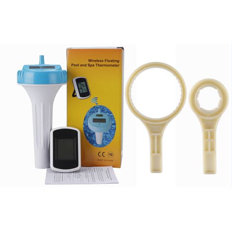 Thermomètre de piscine flottant sans fil Affichage intérieur/extérieur Étanche IP67 Précis Économe en énergie (1/5)