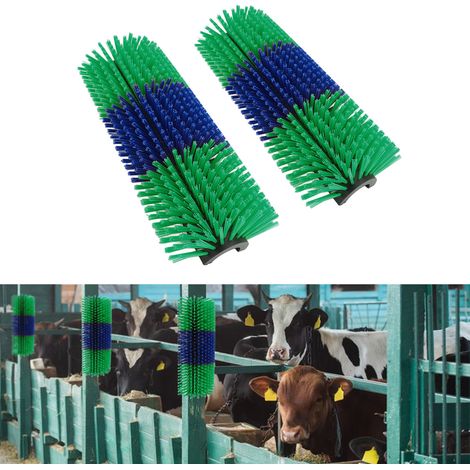 Haustier-Massagebürste [2er-Pack] + Lange Ausführung + Grün + 49 mm Durchmesser (1/5)