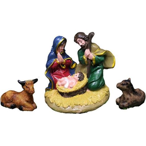 Figurines miniatures de crèche de Noël, ornement, cadeau d'église, décorations pour la maison
