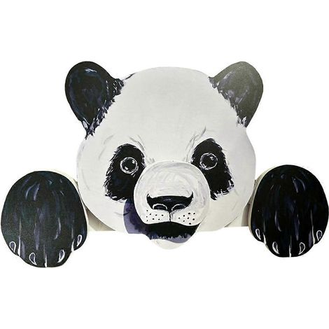 Clôture extérieure avec tête de panda qui jette un coup d'œil - (1/5)