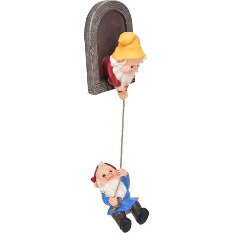 Tree Dwarf Statue, Large Dyed Court Elf Ornament for Outdoor Use in the Garden (1/5)