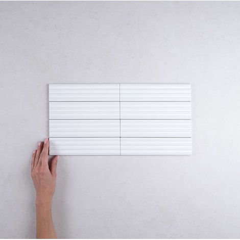 Carrelage Décor PRAIA 5x20 cm Praia White Gloss (1/2)