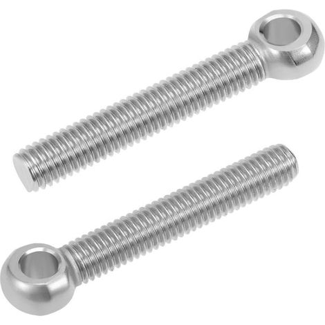 2pcs Boulon à œil anneau levage M8 x 50mm acier inoxydable 304 filetage (1/3)