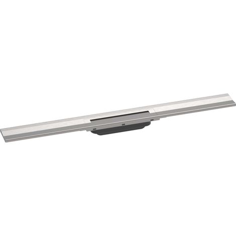 Hansgrohe RainDrain Flex - Canaleta de ducha lineal con rejilla de acero inoxidable 800, junto a la pared, acortable, acero inoxidable cepillado 56051800 (1/5)
