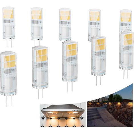 Ampoule LED G4 12V, Ampoules LED pour Éclairage de Paysage T3 2W Blanc Chaud, Équivalente à 20W Halogène, 2700K 230lm pour Éclairage Extérieur de Terrasse et de Chemin, 10 Pièces (1/5)