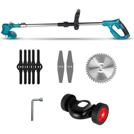 Tondeuse à Gazon Pliable électrique Tondeuse électrique réglable portative avec Accessoires Outil d'élagage de Jardin (Color : Without Battery, Size : W) (1/5)