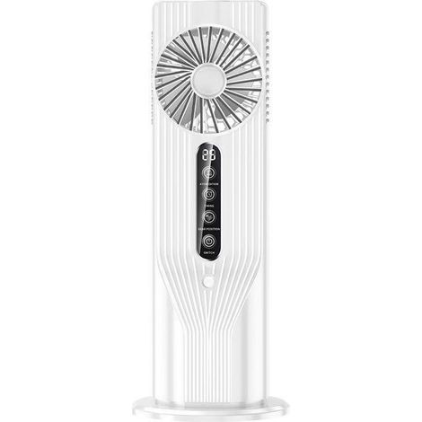 Ventilateur climatiseur portable, 6 vitesses, alimentation USB, blanc-AquaForge