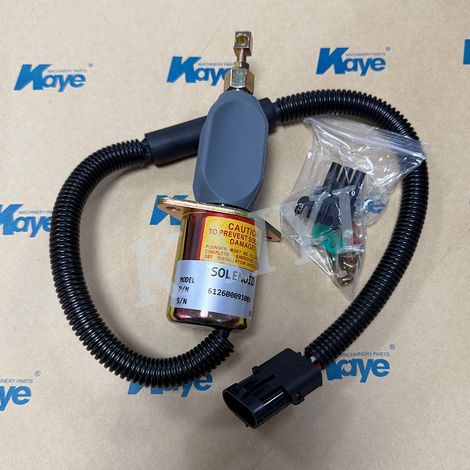 Électrovanne d'arrêt Weichai WD615 WD10 Deutz Lingong pour chargeuse DT117E 612600091086 (1/5)