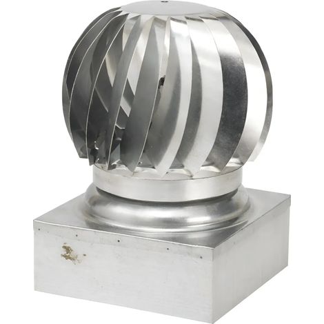 Camino Eolico Turbina Acciaio Inox 32x32 Aspiratore Comignolo Girevole (1/3)