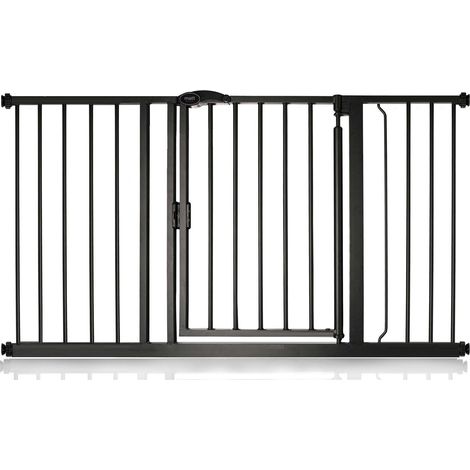 Safetots Barrière De Sécurité À Pression, Barrière D'escalier Pour Bébé 132,6cm - 139,6cm, Couleur Noir Mat