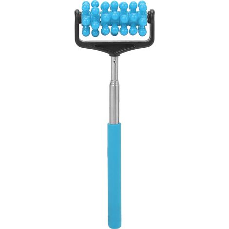 Rouleau de massage dorsal télescopique réglable pour muscles et tête, grattoir anti-démangeaison bras, relaxation musculaire, bleu ciel (1/5)