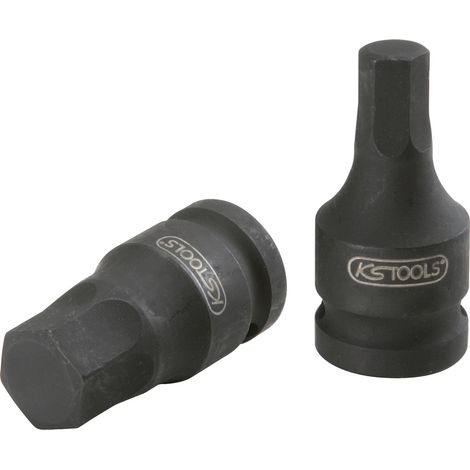 KS Tools 3/8 Kraft-Bit-Stecknuss für Innensechskant-Schrauben, kurz, 12 mm (1/2)
