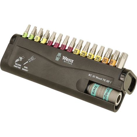 Jeu d'embouts avec support Bit-Check 30 Wood TX HF 1 SB, 30 pièces - WERA - 05057437001 (1/5)
