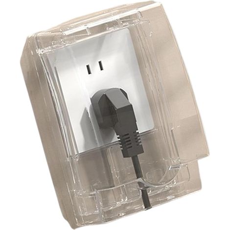Worldwide 86 Type de protection étanche pour port électrique double crochet plan salle de bain en polystyrène Construction Socket Guard (1/4)