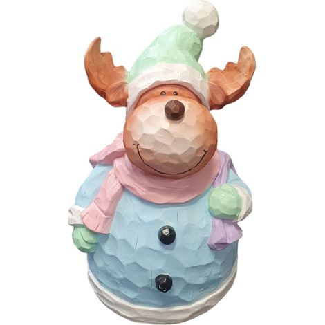 Figur Elch Holzoptik, Polyresin 42 x 30 x 30 cm pastell Dekofigur