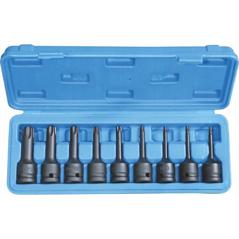 STILKER - Douilles à chocs TORX® 1/2" T20-T70 - coffret de 9 pcs - 67403 - Ce produit de marque STILKER est neuf.