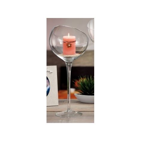 Vaso decorativo casa in vetro calice coppa Across 50 cm (1/2)