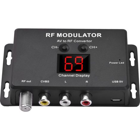 Modulateur RF M60 Convertisseur AV vers RF Pour transmettre signal vidéo vers téléviseur analogique Installation home cinéma (1/5)