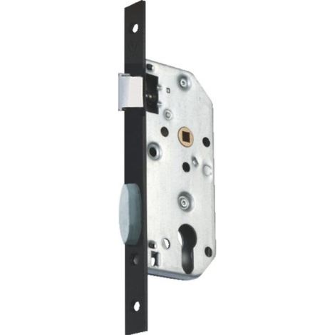 Serrure à larder série D 450 Vachette NFQC bouts carrés - Acier verni (1/2)