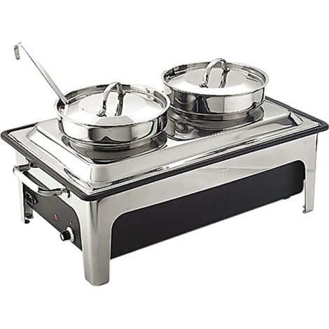 Réchaud électrique avec marmites à soupe 2x4 litres - Stalgast (1/2)