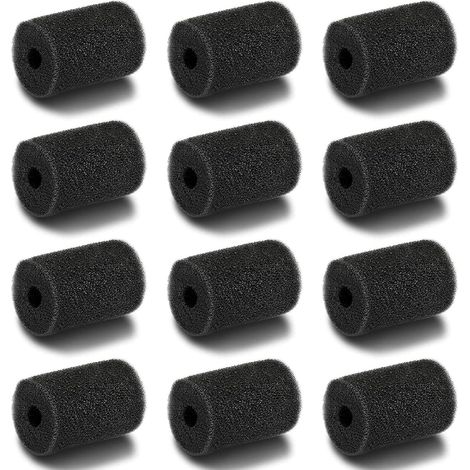 Brosse En Mousse - 12 Pièces - Coton Noir - Pour Robot Polaris 280 360 3900 - Nettoyage Piscine - 7,3cm (1/5)