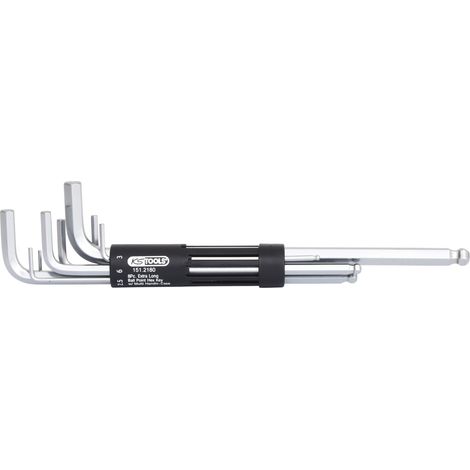 KS Tools 3 in 1 Innen6kant-Winkelstiftschlüssel-Satz,8-teilig XL, Kugelkopf