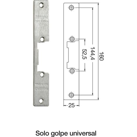Placa Cuerpo Cierre Electrico Universal 22Mm Inox