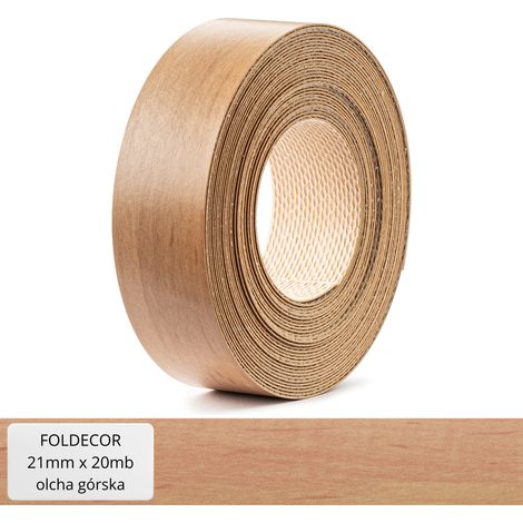 Bande de chant en mélamine d'aulne des montagnes pour meubles, collée à chaud, 21 mm (20 m) (1/5)