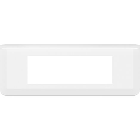 Plaque de finition horizontale pour 4 modules blanc Mosaïc EU