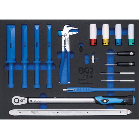 Insert de servante d'atelier 3/3 : Outils spéciaux pour le service des pneus 18 pièces