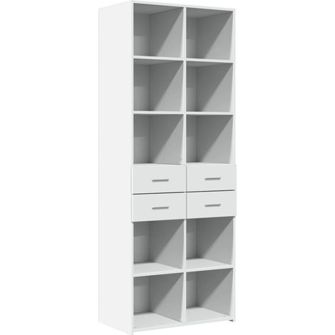 Credenza buffet cassettiera mobile contenitore organizer cucina soggiorno soggiorno alto 70 x 42,5 x 185 cm derivati del legno bianco 020032765