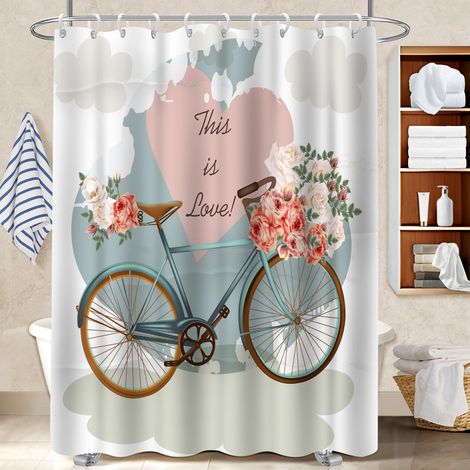 Rideau de bain 180x180 imperméable housse de baignoire pour une déco moderne (1/5)