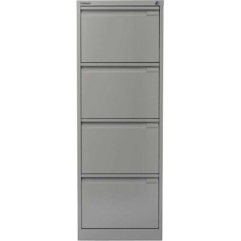 Bisley 4 Drawer Foolscap Filing Cabinet BS4G - Grey