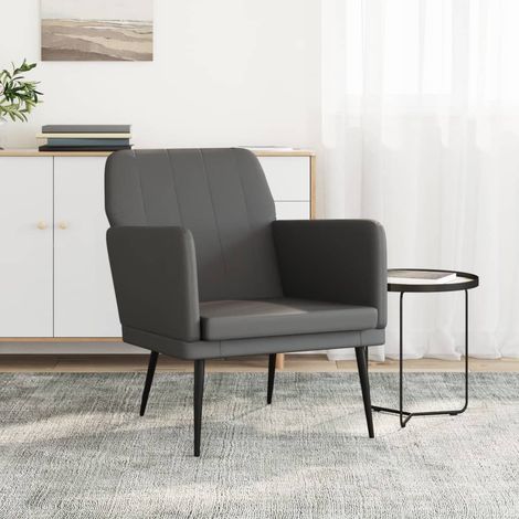 Sessel Grau 61x78x80 cm Kunstleder