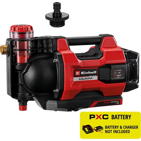 Einhell Pompe d’arrosage sans fil automatique AQUINNA 18/30 F LED AUTOMATIC PXC (18V, 3 000 L/h max.) Livré sans Batterie ni Chargeur (1/5)