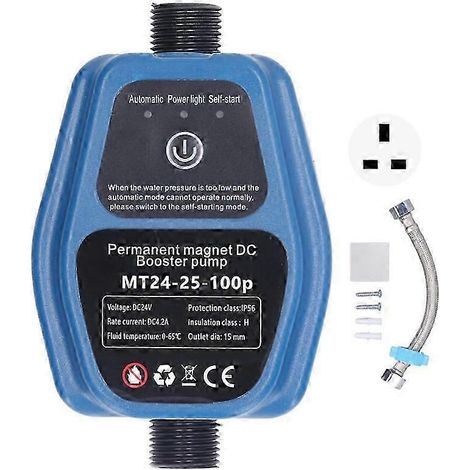Water Pressure Booster Pump 100w 24v 25l Ip56 Intelligent Sensing Automatic Shower Booster Pump-qm(UK Blue) (1/4)
