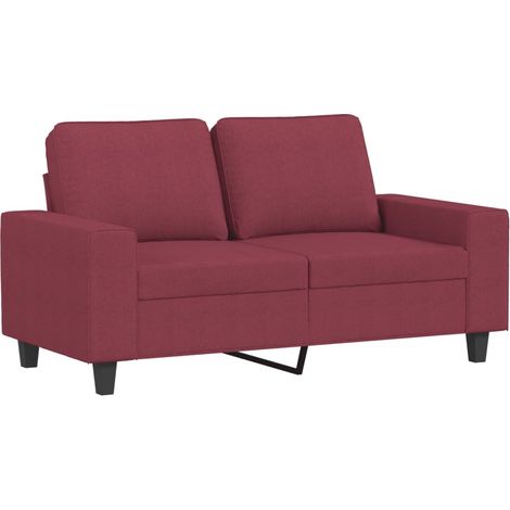 Canapé à 2 places,Sofa pour Salon,Banquette Rouge bordeaux 120 cm Tissu CFW297054 (1/5)