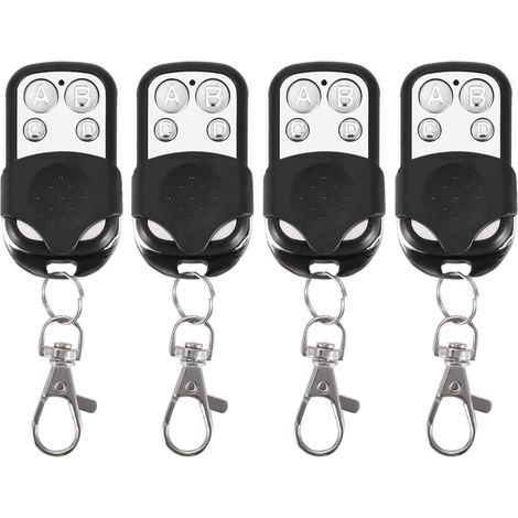 EVGATSAUTO Cloning Keychain, 4pcs Universal 433MHz Plastic Cloning Wireless Remote Control Key Ring Suitable for Car Garage Door Door (1/3)