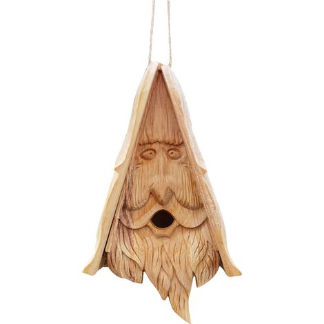 Maison Pour Oiseaux - Bois Naturel - 22 x 12 x 10 cm - Pour Jardin Extérieur - Avec Trou D'Entrée 2 x 3 cm - 1 Pièce (1/5)