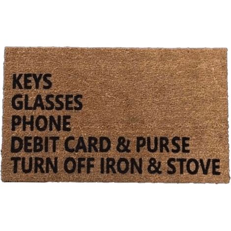 Tapis, clés, lunettes, téléphones portables, cartes bancaires, portefeuilles, dessous de plat Paillassons originaux Tapis de bienvenue Paillassons amusants Cadeaux originaux Paillasson 1X Ta (1/5)