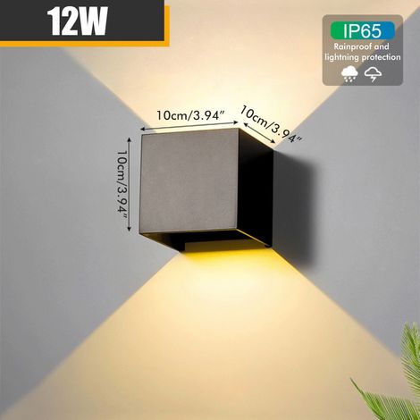 Applique murale LED étanche pour intérieur et extérieur, idéale pour salon, balcon, jardin ou couloir. (1/5)