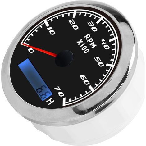 Wasserdichter Zeiger-Drehzahlmesser, universell einsetzbar für Autos, Boote, Yachten und Wohnmobile, 9–32 V Gleichstrom (1/5)