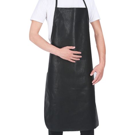 Tablier imperméable en vinyle résistant, Unisplendour, ultra-léger, tablier industriel, noir (1/5)