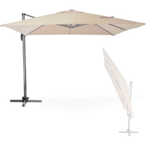 Sonnenschirm Ampelschirm 3x3m Gartenschirm Marktschirm Verona Ecru Beige